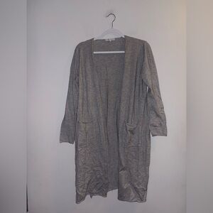 DKR & Company | Gray Side Slit Long Cardigan